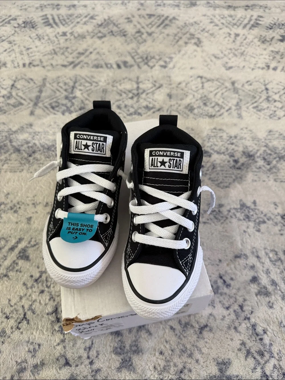 Converse Kids Black and White Low Top Sneakers